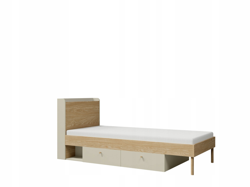 Łóżko YUKI 90x200cm, Łóżko 13 L/P, Meble Młodzieżowe YUKI Eukaliptus