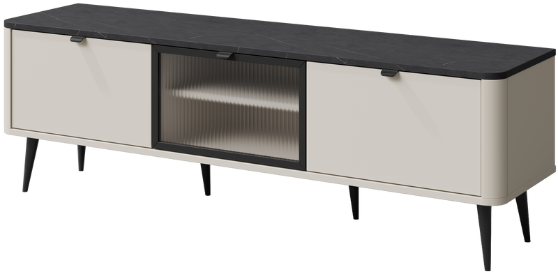 Szafka RTV MARLY 12 160cm, Meble Pokojowe MARLY, KASZMIR / ORZECH