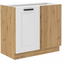 Szafka kuchenna dolna narożna LUNA 105 DN 1F BB BIAŁY MAT/DĄB ARTISAN