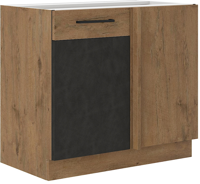 Szafka kuchenna dolna narożna VIGO 105 ND 1F BB DARK WOOD / DĄB LANCELOT