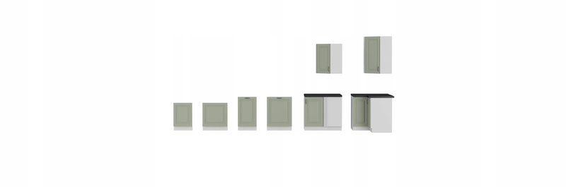 Szafka kuchenna górna narożna STILO 60x60 GN-90 (45°) 1F CLAYGREY/BIAŁY MAT