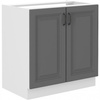 Szafka kuchenna dolna STILO 80 ZL 2F BB DUSTGREY/BIAŁY MAT