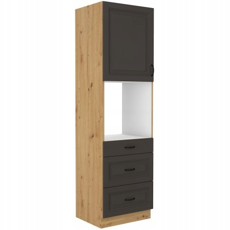 Szafka kuchenna STILO 60 DPS-210 3S 1F GRAFIT MAT/DĄB ARTISAN