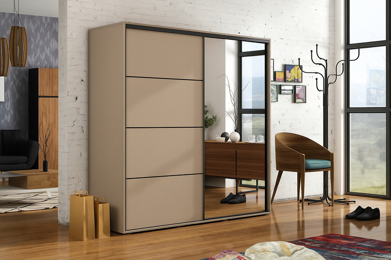 Szafa przesuwna A12 200 / 215 / 62 lustro, różne kolory i rozmiary