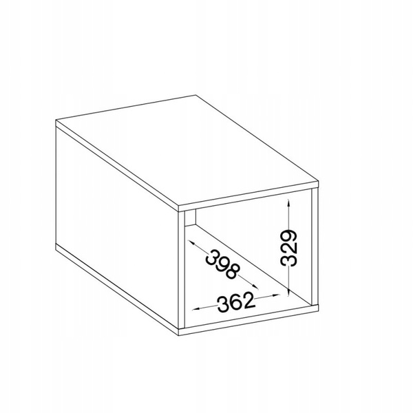 Nadstawka na regał otwarta MALTA 114 Dąb Artisan
