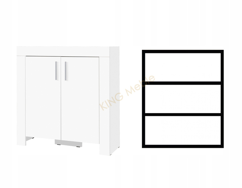 Komoda CEZAR 10, Komoda 100cm, Meble do Salonu CEZAR, Biała