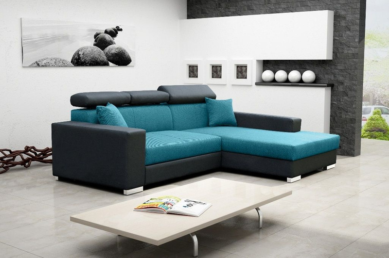 Narożnik z funkcją spania MEXICO DE LUX 263 cm, Rogówka, Rozkładany