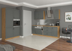 Szafka kuchenna górna narożna STILO 60x60 GN-90 (45°) 1F CLAYGREY/BIAŁY MAT