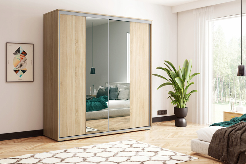 Szafa przesuwna A3 175 / 215 / 62 lustro, różne kolory i rozmiary