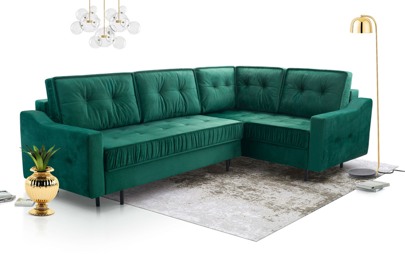 Narożnik z funkcją spania AKITA 289 cm, Rozkładany, 2xPojemnik, Rogówka