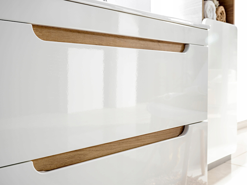Szafka pod umywalkę 824 50cm, Meble łazienkowe ARUBA Dąb Craft/Biały Połysk