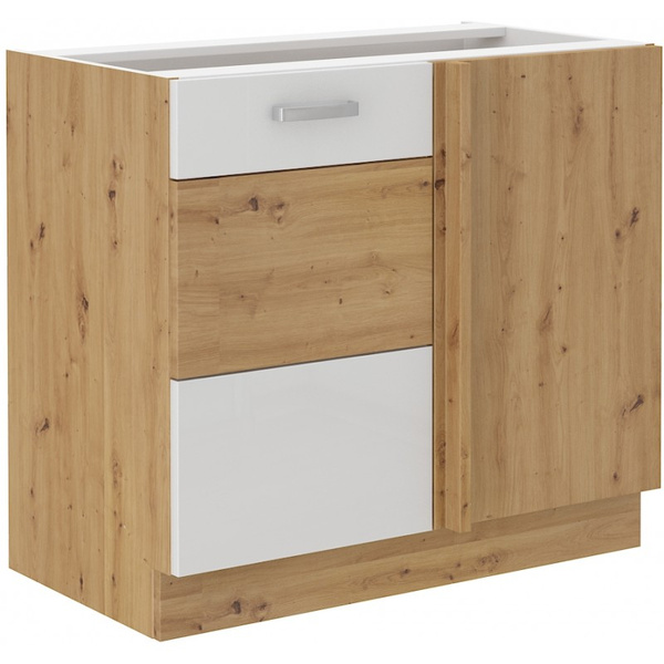 Szafka kuchenna dolna ARTISAN 105 DN 1F BB BIAŁY POŁYSK / DĄB ARTISAN