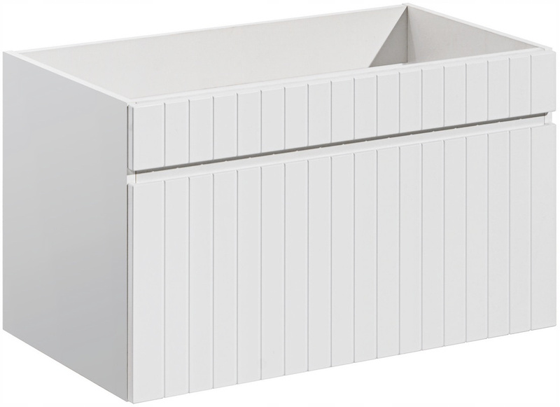 Zestaw meblowy 80cm z blatem i umywalką, Meble łazienkowe ICONIC Biały