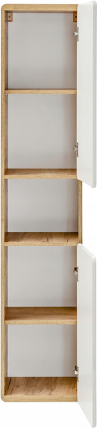 Słupek, szafka 800 35cm, Meble łazienkowe ARUBA Dąb Craft / Biały Połysk