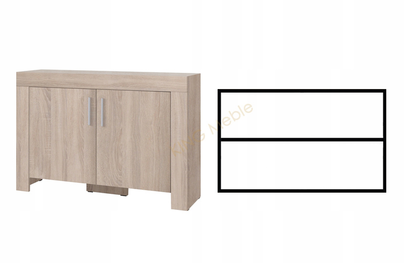 Komoda CEZAR 12, Komoda 120cm, Meble do Salonu CEZAR, Dąb Sonoma