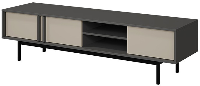 Szafka RTV ALSY 9 163cm, Meble Pokojowe ALSY Antracyt / Aloes