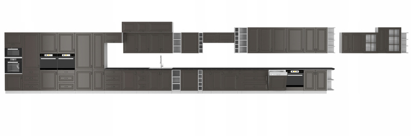 Front do zmywarki STILO ZM 570x596 GRAFIT MAT/BIAŁY MAT