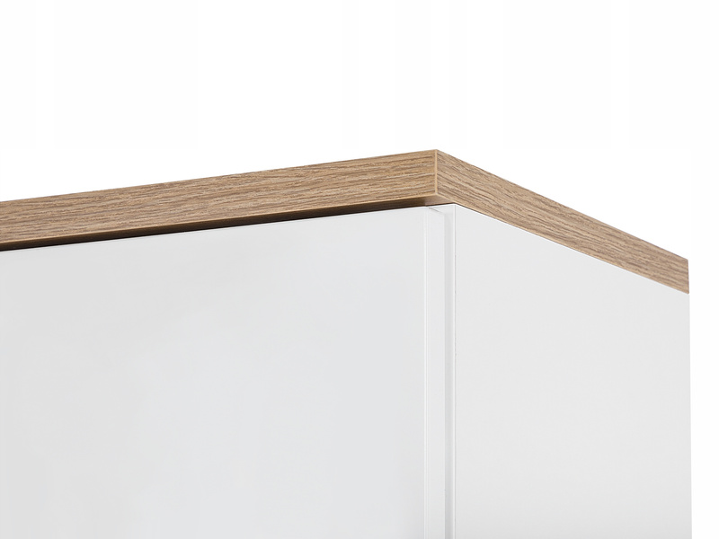 Szafka łazienkowa 810 35cm, Meble łazienkowe BALI Dąb Craft / Biały Połysk