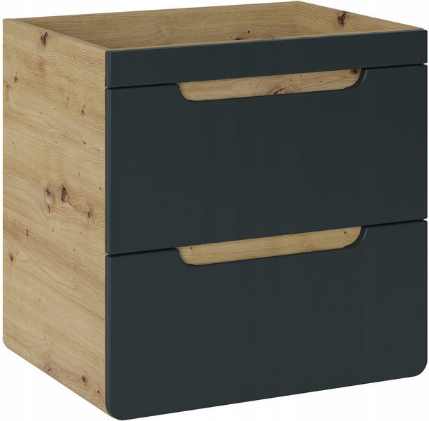 Szafka pod umywalkę 60cm 820, Meble łazienkowe ARUBA Dąb Craft/Szary Kosmos