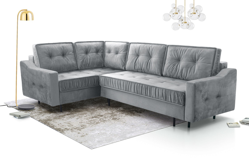 Narożnik z funkcją spania AKITA 289 cm, Rozkładany, 2xPojemnik, Rogówka