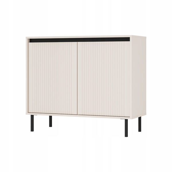 Zestaw mebli OSAKA Komoda + Szafka RTV + Witryna + Stolik BEŻ PIASKOWY