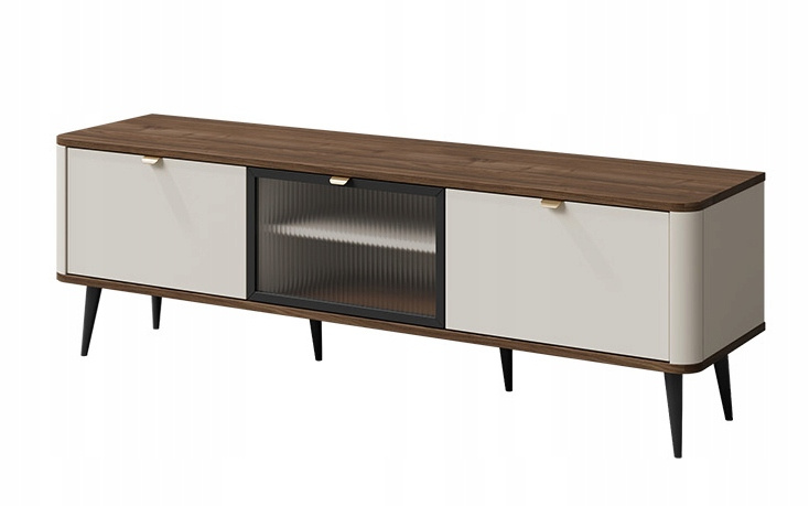 Szafka RTV MARLY 12 160cm, Meble Pokojowe MARLY, KASZMIR / ORZECH