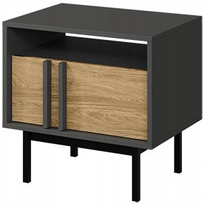 Zestaw mebli ALSY, Meble do Salonu ALSY Antracyt / Dąb Olejowany