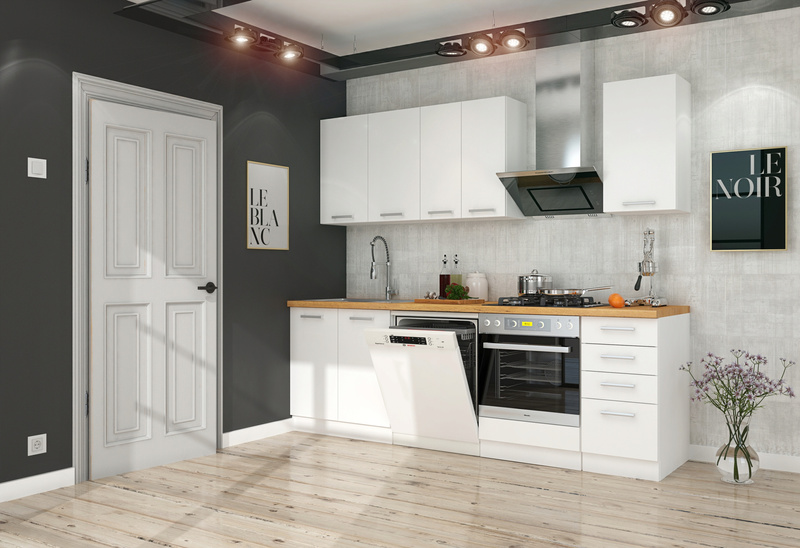 Szafka kuchenna dolna EKO WHITE 80 D 2F BB BIAŁA