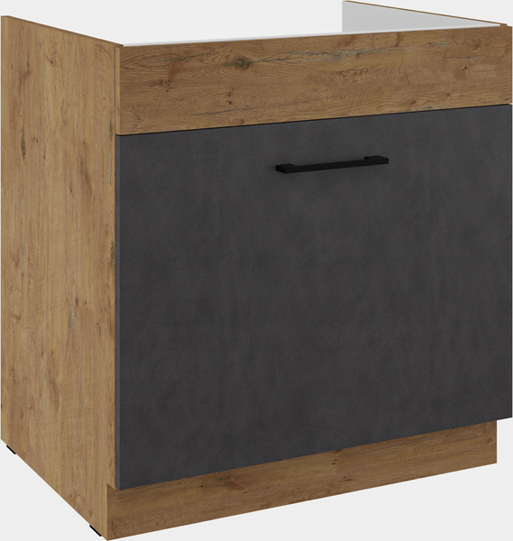 Szafka kuchenna dolna VIGO 80 ZL 1S BB DARK WOOD / DĄB LANCELOT