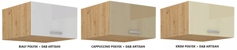 Szafka kuchenna górna ARTISAN 60 NAGU-36 1F KREM POŁYSK / DĄB ARTISAN
