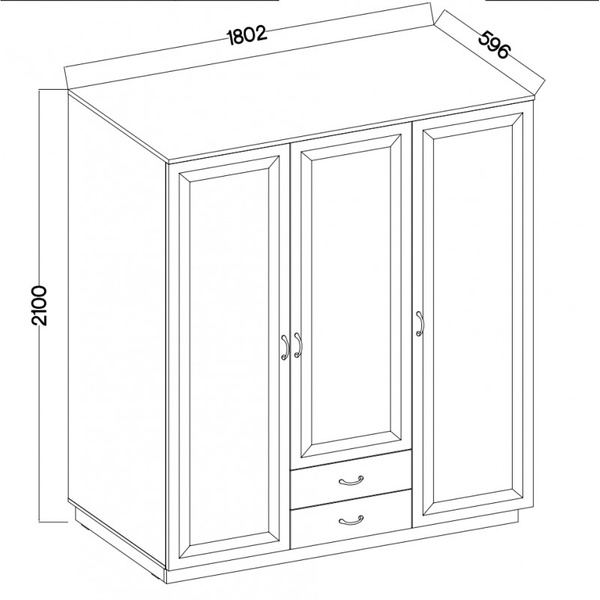 Szafa FLAWIA 180cm 3D2S Dąb Artisan / Biały