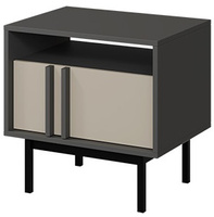 Stolik nocny ALSY 13, Meble Pokojowe ALSY Antracyt / Beż Jasny