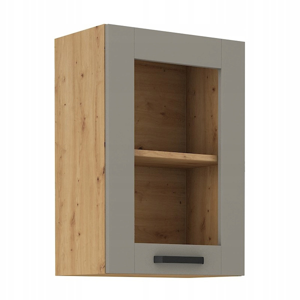 Meble kuchenne zestaw LUNA CLAY GREY / DĄB ARTISAN kuchnia szafki 260cm
