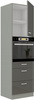Szafka kuchenna GREY 60 DPS-210 3S 1F SZARY POŁYSK / SZARY PLATYNOWY