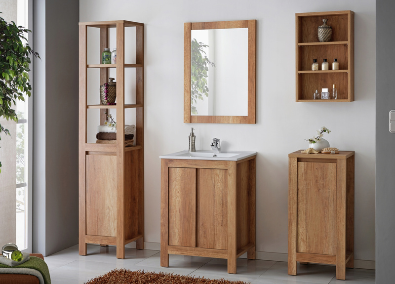 Szafka łazienkowa górna 40cm ,Meble łazienkowe CLASSIC 830 Dąb Romański