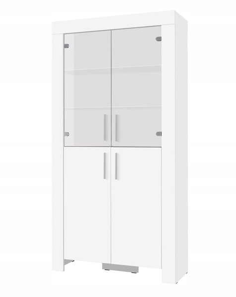 Witryna CEZAR 3, Witryna 100cm, Meble do Salonu CEZAR, LED, Dąb Sonoma