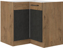 Szafka kuchenna dolna narożna VIGO 90x90 DN 2F BB DARK WOOD / DĄB LANCELOT