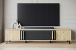 Szafka RTV HELSINKI 180 Dąb Artisan / Czarny Grafit