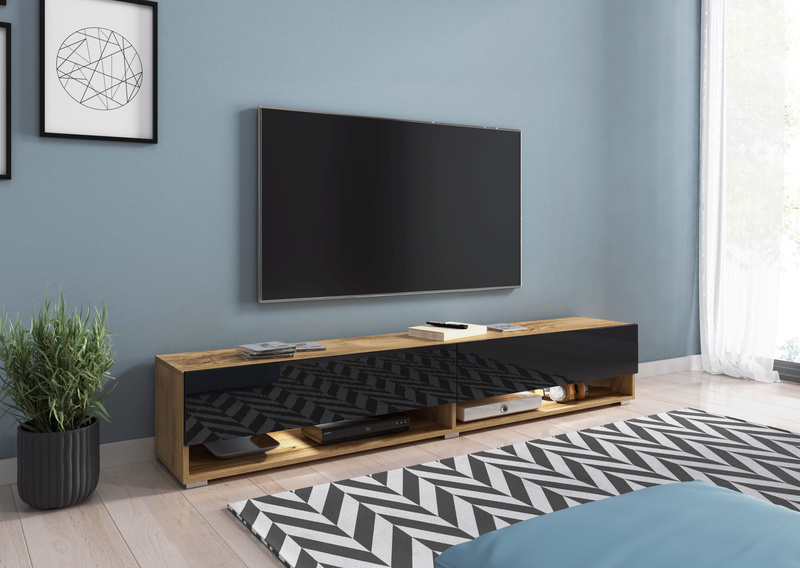 Szafka RTV Lowboard A 180cm CZARNY GRAFIT