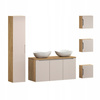 Meble łazienkowe LUXOR BEIGE 90, Umywalka nablatowa, Beż, 2 KOLORY