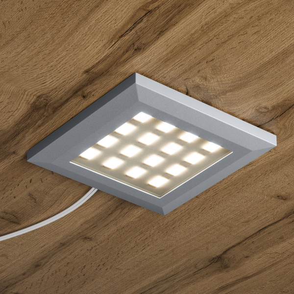 Oświetlenie LED SQUARE 2 klipsy / barwa biały zimny