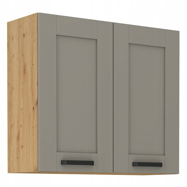 Meble kuchenne zestaw LUNA CLAY GREY / DĄB ARTISAN kuchnia szafki 260cm