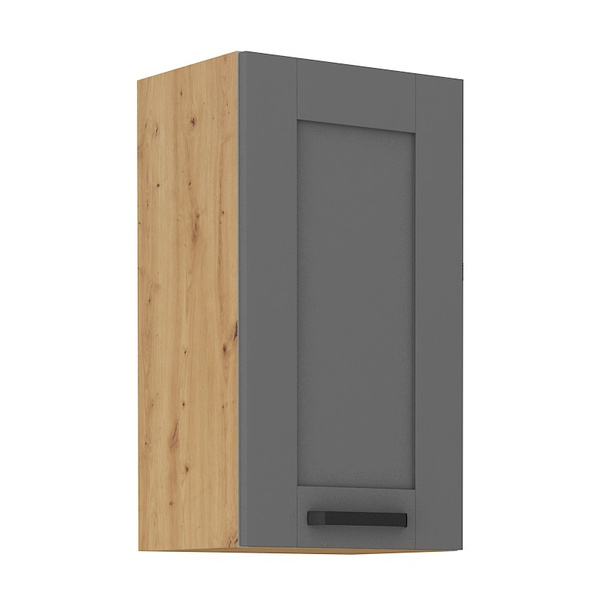 Meble kuchenne zestaw LUNA DUST GREY / DĄB ARTISAN kuchnia szafki 260cm