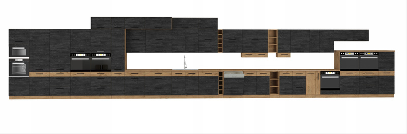 Front do zmywarki VIGO ZM 570 x 446 DARK WOOD / DĄB LANCELOT