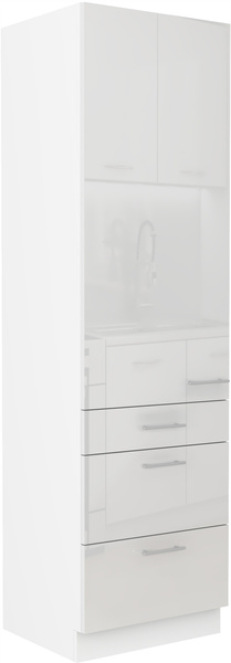 Szafka kuchenna LARA 60 DKS-210 3S 1F BIAŁY/CAPPUCCINO POŁYSK