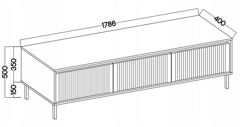 Zestaw mebli OSAKA Komoda + Szafka RTV + Witryna + Stolik BEŻ PIASKOWY