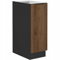 Szafka kuchenna dolna MONZA 30 D CARGO BB ORZECH OKAPI / CZARNY MAT