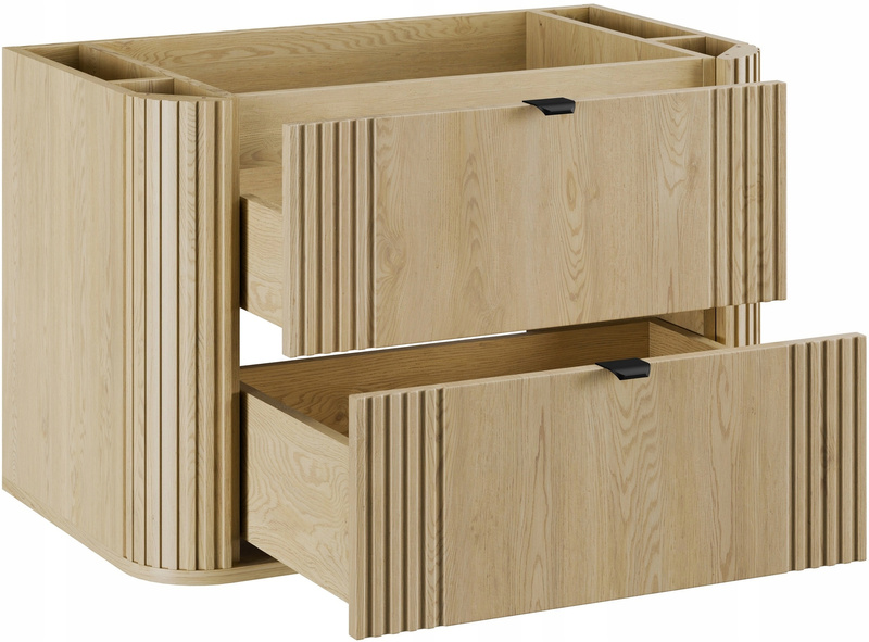 Zestaw mebli 80cm z blatem, szuflady, Meble łazienkowe OVALIA Dąb Cremona