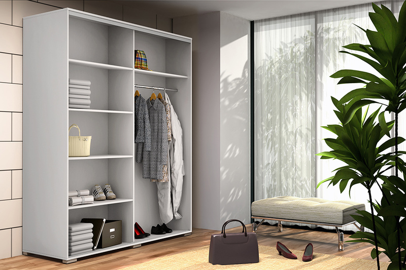 Szafa przesuwna A17 150 / 215 / 62 lustra, różne kolory i rozmiary