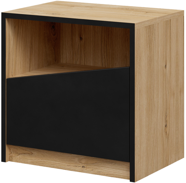 Szafka nocna ASTON 7, Szarobeżowy / Dąb Olejowany